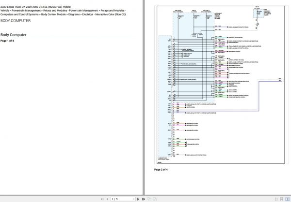 Lexus Truck UX 250h AWD L4 2.0L M20A FXS 2020 Hybrid Electric Diagram 7