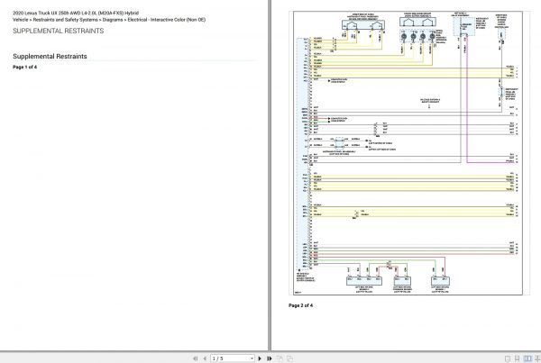 Lexus Truck UX 250h AWD L4 2.0L M20A FXS 2020 Hybrid Electric Diagram 8