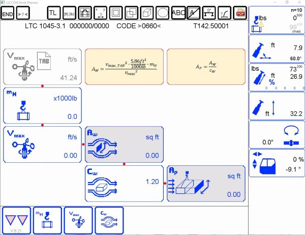 Liebherr LICCON Universal Work Planner V6.21 Compact Crane LTC 1045 3.1 45 Ton 13