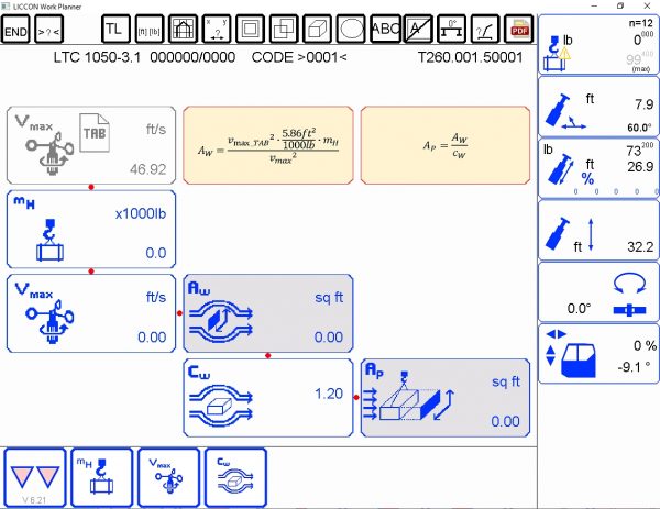 Liebherr LICCON Universal Work Planner V6.21 Compact Crane LTC 1050 3.1 50 Ton 13
