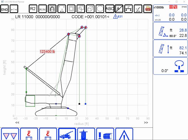 Liebherr LICCON Universal Work Planner V6.21 Crawler Crane LR 11000 1000 Ton 14