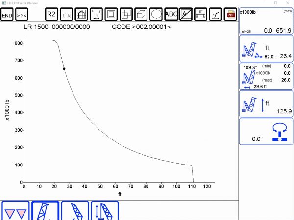 Liebherr LICCON Universal Work Planner V6.21 Crawler Crane LR 1500 500 Ton 14