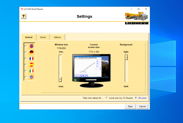 Liebherr LICCON Universal Work Planner V6.21 Crawler Crane LR 1500 500 Ton 9