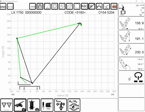 Liebherr LICCON Universal Work Planner V6.21 Lattice Boom Crane LG 1750 750 Ton 12