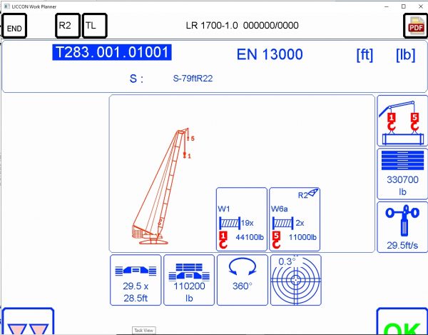 Liebherr LICCON Universal Work Planner V6.21 Mobile Crane LR 1700 1.0 700 Ton 12