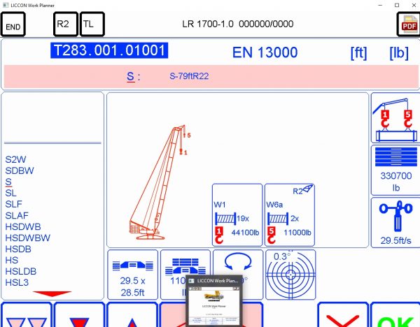 Liebherr LICCON Universal Work Planner V6.21 Mobile Crane LR 1700 1.0 700 Ton 14