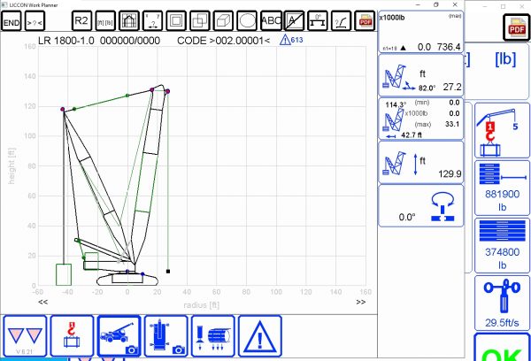 Liebherr LICCON Universal Work Planner V6.21 Mobile Crane LR 1800 1.0 800 Ton 11