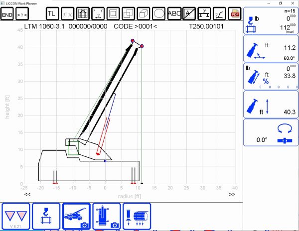 Liebherr LICCON Universal Work Planner V6.21 Mobile Crane LTM 1060 3.1 60 Ton 4