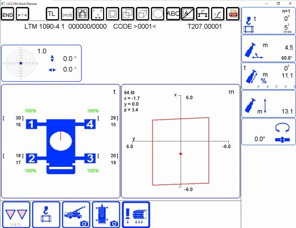 Liebherr LICCON Universal Work Planner V6.21 Mobile Crane LTM 1090 4.1 90 Ton 4