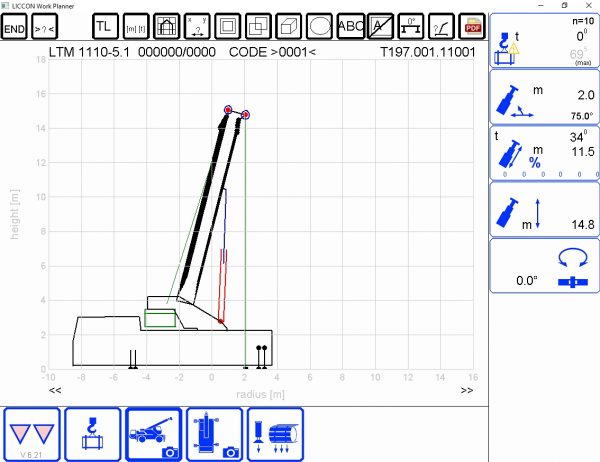 Liebherr LICCON Universal Work Planner V6.21 Mobile Crane LTM 1110 5.1 110 Ton 3