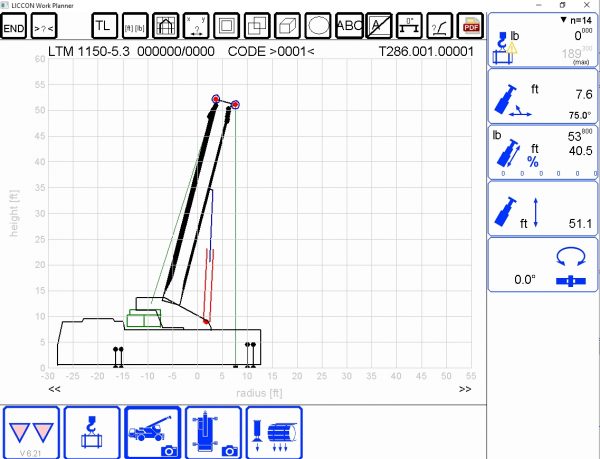 Liebherr LICCON Universal Work Planner V6.21 Mobile Crane LTM 1150 5.3 150 Ton 3