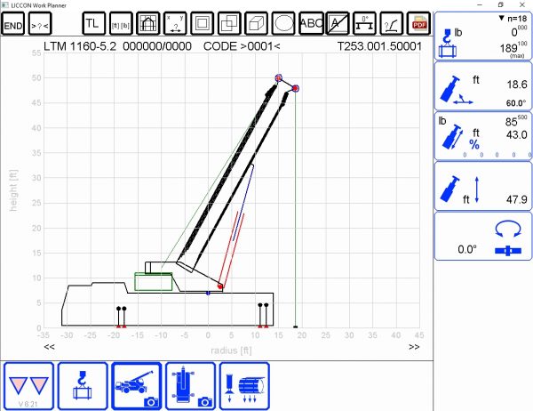 Liebherr LICCON Universal Work Planner V6.21 Mobile Crane LTM 1160 5.2 160 Ton 3