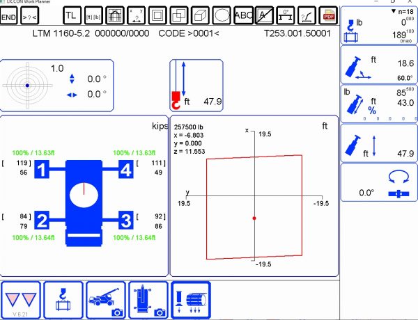 Liebherr LICCON Universal Work Planner V6.21 Mobile Crane LTM 1160 5.2 160 Ton 4