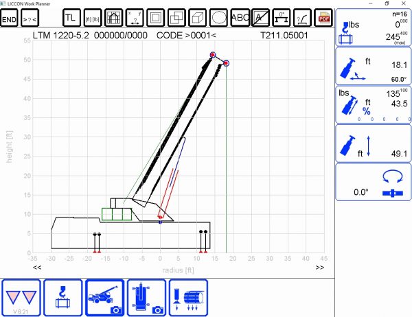 Liebherr LICCON Universal Work Planner V6.21 Mobile Crane LTM 1220 5.2 220 Ton 4