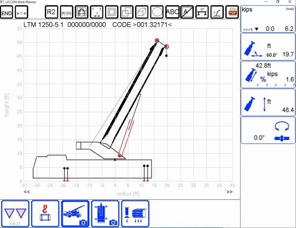 Liebherr LICCON Universal Work Planner V6.21 Mobile Crane LTM 1250 5.1 250 Ton 4