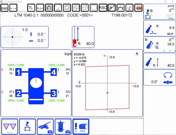 Liebherr LICCON Universal Work Planner V6.21 Mobile Crane Telescopic Crawler Crane LTR 1040 40 Ton 4