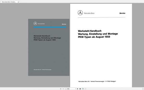 Mercedes Benz 3.99GB Old Model Collection Manuals PDF 3