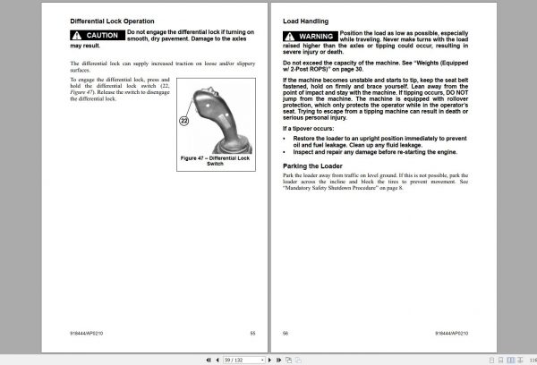 Mustang Articulated Loaders AL406 AL506 Operators Manual 918444A 2