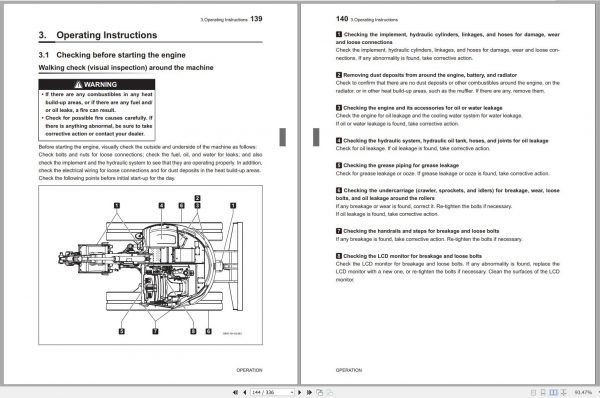 Mustang Compact Excavator 1000M Operators Manual 50940498B 07 2