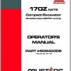 Mustang Compact Excavator 170Z NXT2 S.N 00701 and Up Operators Manual 50940308B 07 1
