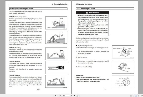Mustang Compact Excavator 170Z S.N 00700 and Before Operators Manual 50940104A 06 2