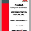 Mustang Compact Excavator 450Z S.N 00700 and Before Operators Manual 50940100A 06 1