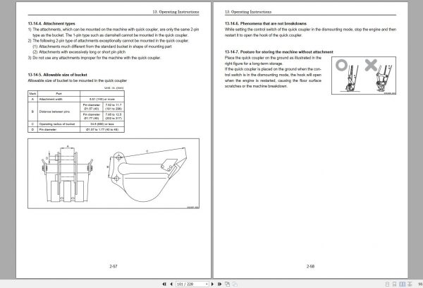 Mustang Compact Excavator 450Z S.N 00700 and Before Operators Manual 50940100A 06 2