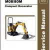 Mustang Compact Excavator M08 80M Service Manual 50940518A 09 1