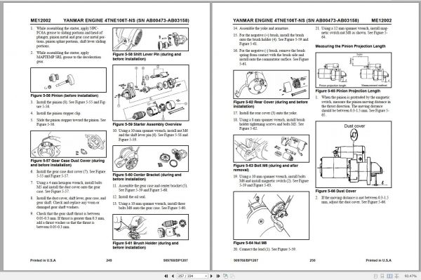 Mustang Compact Excavator ME12002 Service Manual 909768B 12 2