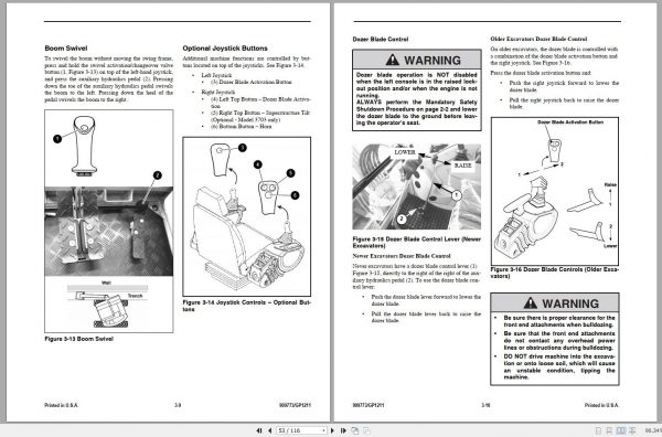 Mustang Compact Excavator ME2503 ME3003 ME3503 ME3703 Operators Manual 909773G 12 2