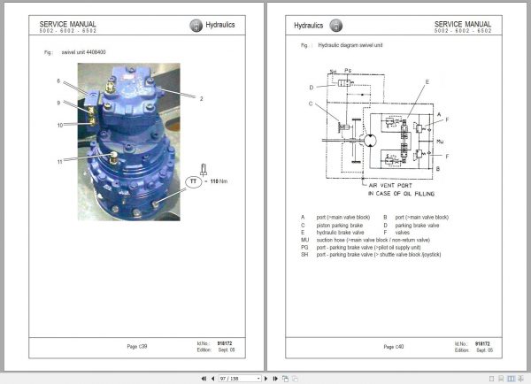 Mustang Compact Excavator ME5002 ME6002 ME6502 Service Manual 918172 09 2