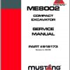 Mustang Compact Excavator ME8002 Service Manual 918173 09 1