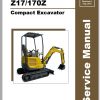 Mustang Compact Excavator Z17 170Z Service Manual 50940107 08 1