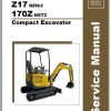 Mustang Compact Excavator Z17 GEN2 170Z NXT2 SN 00701 Up Service Manual 50940307A 03 1