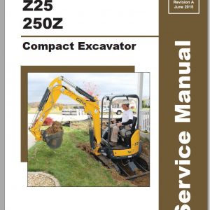 Mustang Compact Excavator Z25 250Z Service Manual 50940346A 06 1