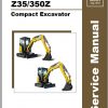 Mustang Compact Excavator Z27 270Z Z35 350Z SN 00700 Up Service Manual 50940109A 08 1