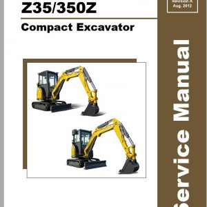 Mustang Compact Excavator Z27 270Z Z35 350Z SN 00700 Up Service Manual 50940109A 08 1