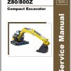 Mustang Compact Excavator Z80 800Z Service Manual SN 00699 and Before 50940113A 08 1