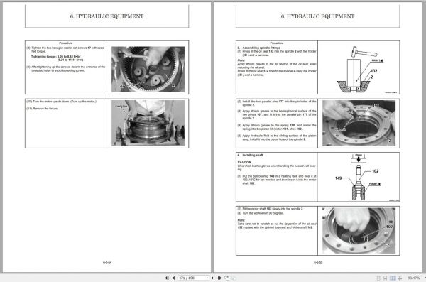 Mustang Compact Excavator Z80 800Z Service Manual SN 00699 and Before 50940113A 08 2
