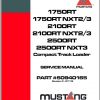 Mustang Compact Track Loader 1750RT1750RT NXT2 2100RT 2100RT NXT2 2500RT Service Manual 50940165C 07 1