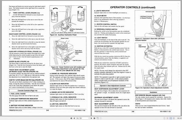 Mustang Crawler Excavator 1402RD 1502RD 1902RD 2202RD Operators Manual 000 49991A 2