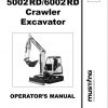 Mustang Crawler Excavator 5002RD 6002RD Operators Manual 000 69991A 1