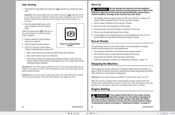 Mustang Skid Steer Loader 1350R 1500R 1650R EU X Series Operators Manual 50940264M 05 2