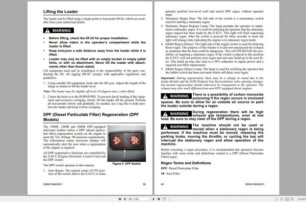 Mustang Skid Steer Loader 1900R 1900R EU 2200R 2200 EU 2600R 2600 EU Series Operators Manual 5095