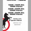 Mustang Skid Steer Loader 1900R 1900R EU 2200R 2200 EU 2600R 2600 EU Series Operators Manual 509501 1