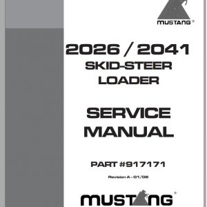 Mustang Skid Steer Loader 2026 2041 Service Manual 917171 01 1