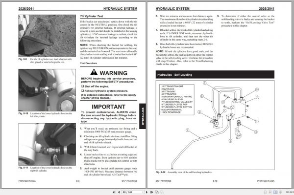 Mustang Skid Steer Loader 2026 2041 Service Manual 917171 01 2