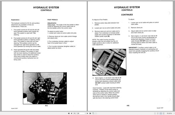 Mustang Skid Steer Loader 2040 2050 Service Manual 001 49966 2