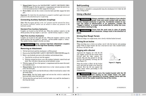 Mustang Skid Steer Loader 2056 SN 003300 and Before Operators Manual 917402D 2