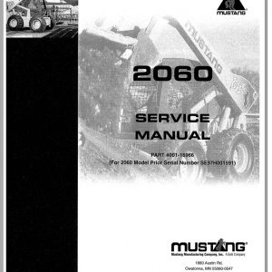 Mustang Skid Steer Loader 2060 SN 001590 Before Service Manual 001 16966A 1